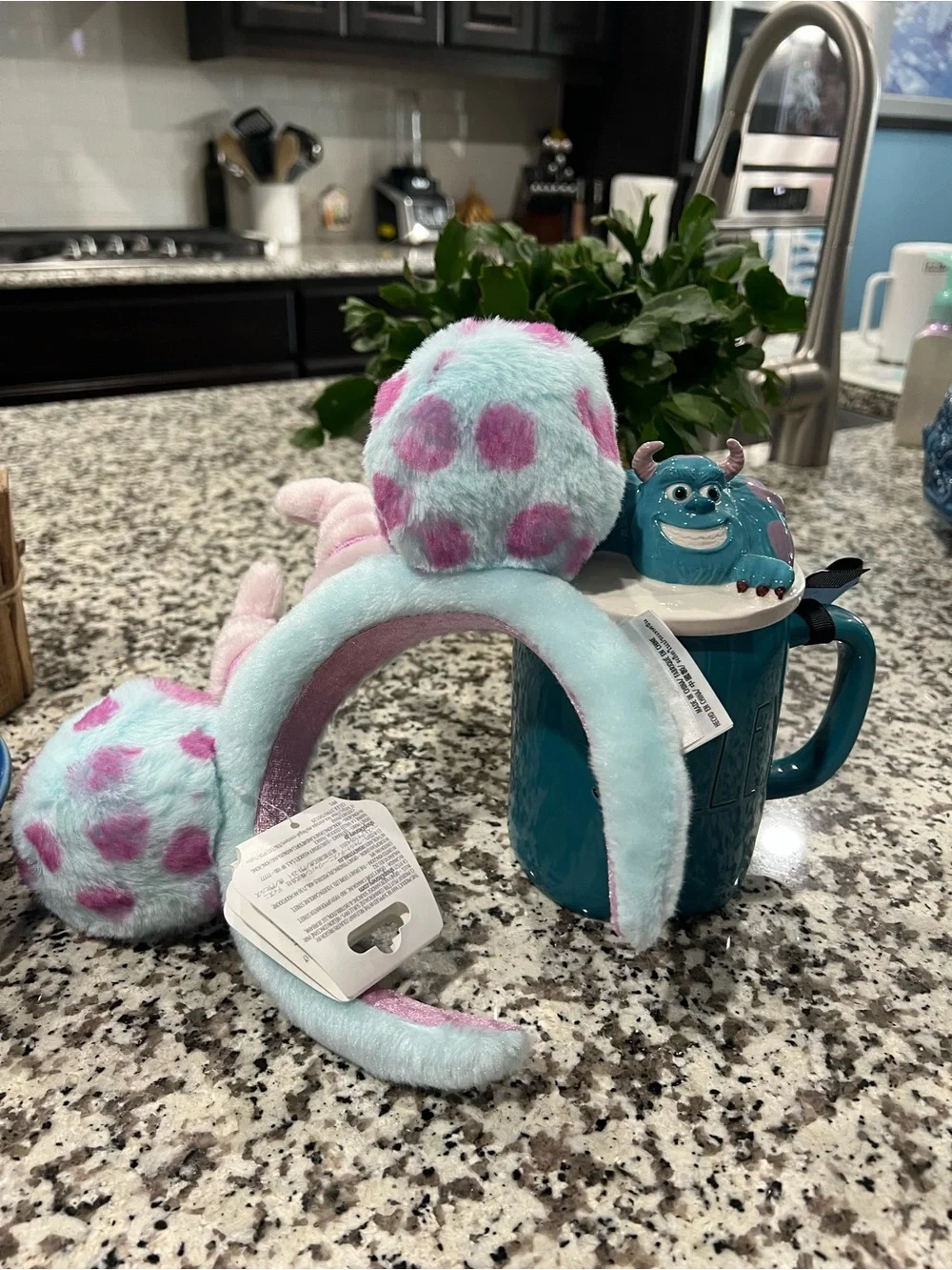 NWT RARE Sully Monsters Inc Loungefly With Matching Ears And Rae Dunn Mug Set